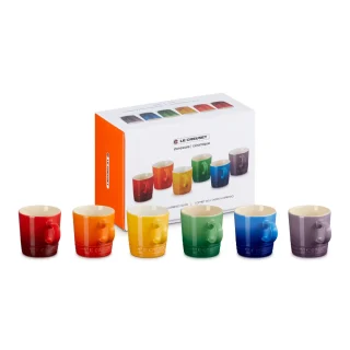 Set de 6 tazas cerámicas 200ml Arcoíris Le Creuset