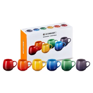 Set de 6 tazas tipo Mug Coupe 320 ml Arcoiris Le Creuset