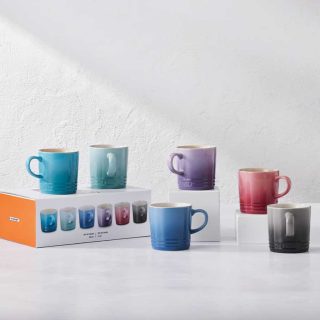 Set de 6 tazas cerámicas pastel Arco Iris 350ml Le Creuset