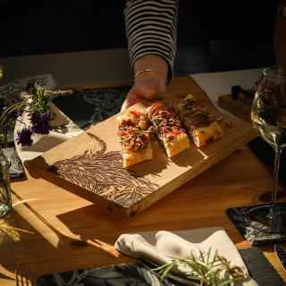 Tabla para servir 30 cm de madera de roble Selbrae