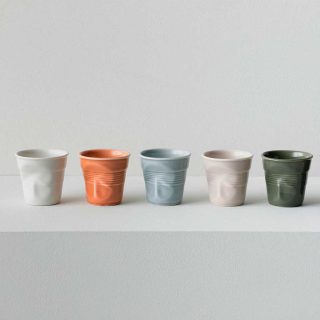 Taza arrugada tipo espresso de porcelana 80 ml Revol