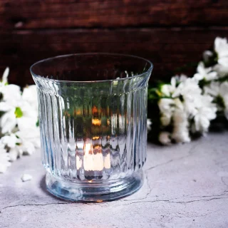 Jarrón de cristal portavelas Betty de Affari of Sweden