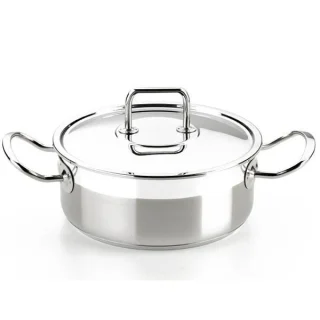 Cacerola de acero inoxidable con tapa Bra Profesional
