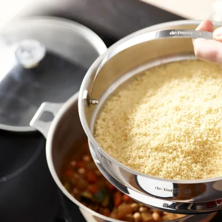 Colador inox para cocer al vapor De Buyer