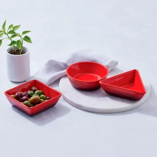 Conjunto de 3 platos para aperitivos Le Creuset