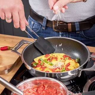 Espátula de silicona con mango de acero inox Rösle