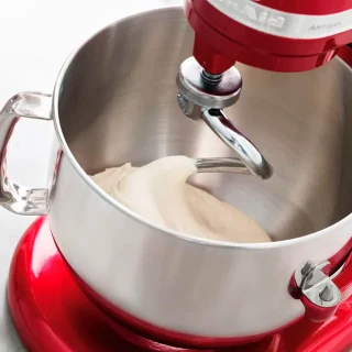 Gancho amasador de acero inoxidable para robot con bol elevable KitchenAid