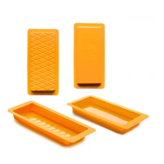 Set de 2 moldes para hacer turrón liso y rombos Ibili