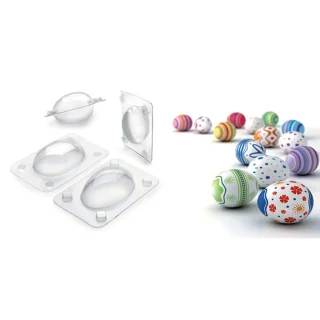 Set de 3 moldes para huevos de chocolate 3D Ibili