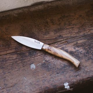 Navaja Pallarès de acero inoxidable con mango de olivo