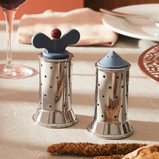 Salero Becco Blu de acero inoxidable Alessi