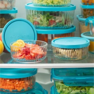 Set de 3 recipientes de cristal con tapa Frigoverre Bormioli Rocco