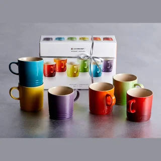 Set 6 tazas cerámicas 100ml Arcoiris Le Creuset
