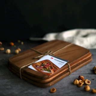 Set de 3 tablas de madera de acacia Zassenhaus