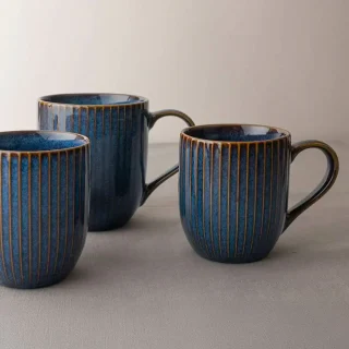 Taza de gres tipo mug Sapphire Dutch Rose