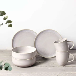 Set de desayuno de 6 piezas de porcelana Crafted Cotton Villeroy & Boch